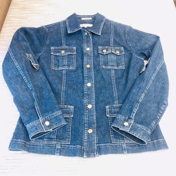 HP! Jones New York Denim Trucker Jacket - Picture 16 of 16